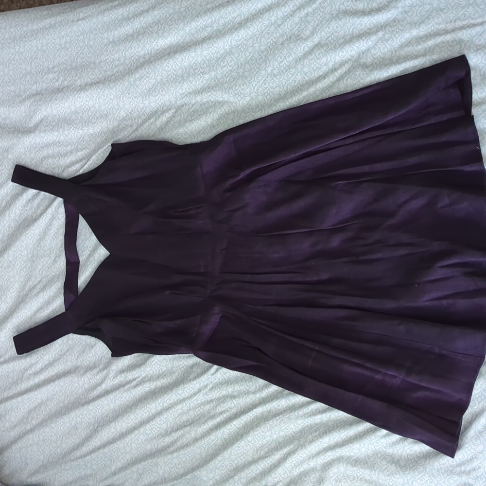 BCBGeneration V Neck Shimmery Purple Dress